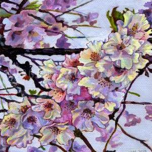 Giclee Canvas Print 8x10 - The Cherry Branch -..